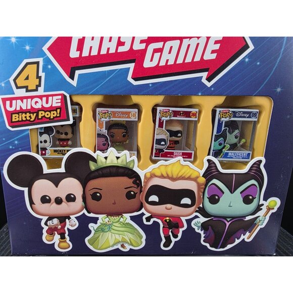 Bitty Pop Chase Board Game Disney Funko Pop 4 Unique Bitty Pops Included - Picture 2 of 9